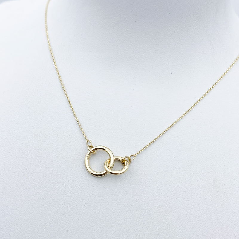 Žluté zlato řetízek s kroužky 42-45cm